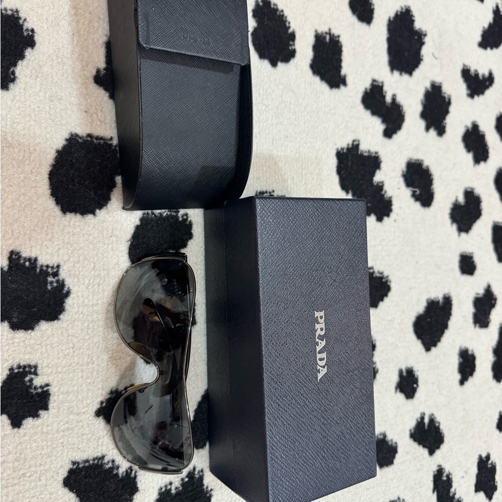 Prada Black Gradient Shield Sunglasses - image 1